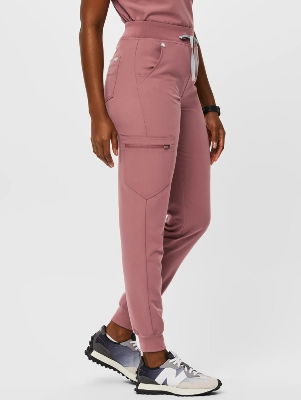 Figs Mauve High Waisted Zamora Large